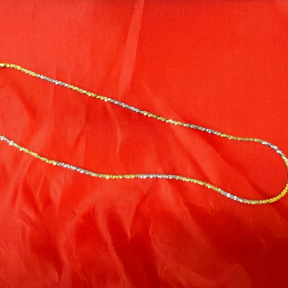 16" Tri-Color Twisted Rock Necklace – 925 Sterling Silver – Brand New